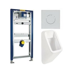 Pack complet Bâti support urinoir Geberit et Urinoir fusion arrivée par l'arrière