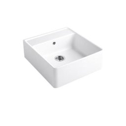 Evier timbre office Villeroy et Boch Tradition Blanc CeramicPlus avec vidage manuel