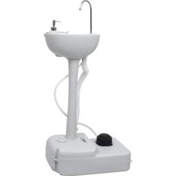 Support de lavage des mains de camping portable Gris 20 l Vidaxl Gris