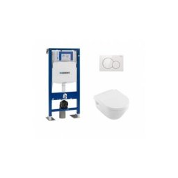 Pack wc Geberit UP320 + Cuvette Architectura d Villeroy + Plaque Sigma blanche