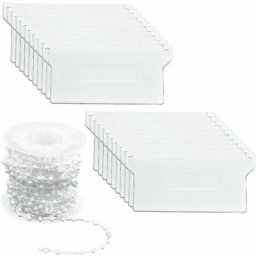 20 Pièces Stores Verticaux Poids Lattes Inférieures 89mm (3.5) x 10m Kit de Réparation de Store,