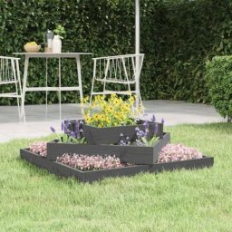 Jardinière Bac a Fleur Gris 83x83x27 cm Bois massif de pin 52450