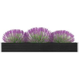 Jardinière Bac a Fleur | Lit surélevé de jardin Acier galvanisé 320x40x45 cm Anthracite 98382