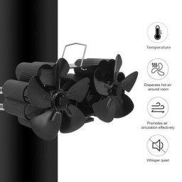 Ventilateur de poêle à bois à chaleur à 6 lames moteurs touristes silencieux ventilateur de
