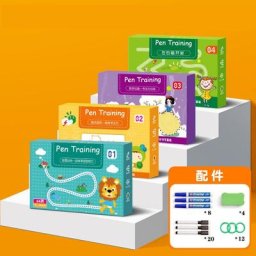 Jeu d'apprentissage Montessori pour enfants formation au contrôle du stylo forme de document