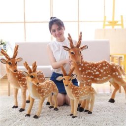 Jouet en peluche de cerf en peluche pour enfants accessoire de fuchsia beurre simulation de cerf