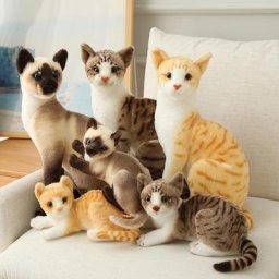 Poupées de chat en peluche siamois pour enfants 20-45CM 1 pièce décoration de maison pour bébés