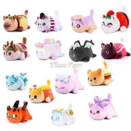 Peluche chat mignon pavot Aphmau cadeau de noël pour enfants 25CM