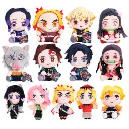 Jouets en peluche Demon Slayer 18-20cm figurines de dessin animé Kamado Tanjirou Tsuyuri Kanawo