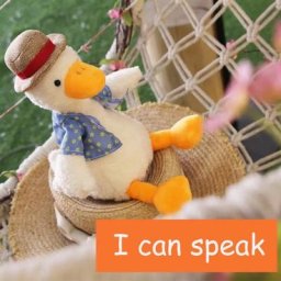 Canard parlant électrique pour enfant jouet en peluche de 25CM Animal décoratif avec