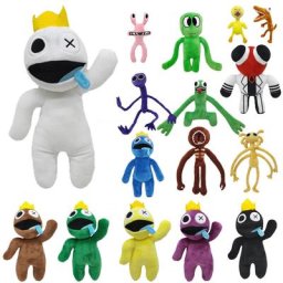 Jouet en peluche Rainbow Friends pour enfants jeu de dessin animé Rick Butter monstre bleu