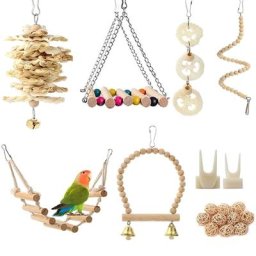 Ensemble de jouets pour oiseaux échelle pivotante pont pour perruche perruche calopsitte ara