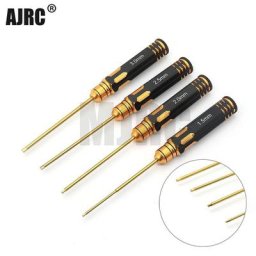 Ajrc-Tournevis hexagonal 1.5/2/2.5/3mm 4 pièces/ensemble plaquage titane kit d'outils pour modèle