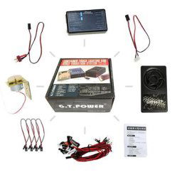IGHTPOWER-Système d'éclairage et de vibration vocale pour camion conteneur pour voitures RC 1/14