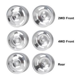 Jantes avant et arrière en alliage d'aluminium pour Buggy Tamiya TD2 TL01B TT02B DF02 DF03 DT02 DT03