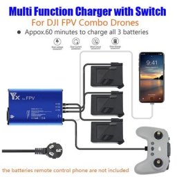 Chargeur de batterie Intelligent pour Drone DJI FPV Charge rapide Hub télécommande 3 Batteries