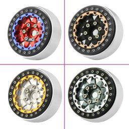 Jante de moyeu de roue de 1.9 pouces en aluminium CNC 4 pièces pour voiture sur chenilles 1/10 RC