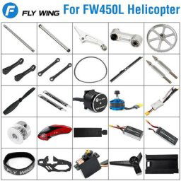 FlyOO- Pièces de rechange pour hélicoptère RC FW450L moteur à batterie servomoteur ESC arbre