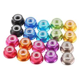 Vis de moteur en aluminium M5 10 pièces Kg insert en nylon autobloquant écrou collant CW pour