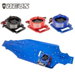 MEUS-Dissipateur thermique de moteur en aluminium avec LED ventilateur de refroidissement coloré