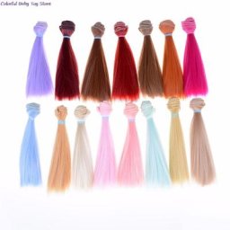 Perruque Naturelle au Beurre Cheveux Longs et Lisses de 15cm Optique Haute Température