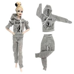 NK Official – ensemble de vêtements de sport pour Barbie tenue de course grise costume de Yoga