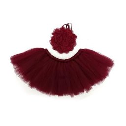 Jupe en Tulle pour nouveau-né 2 pièces accessoires de photographie tenue pour bébé Tutu