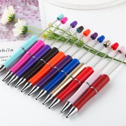 Kovict-Stylo à bille en plastique perlé encre noire cadeaux personnalisés pour bijoux accessoires