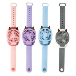 Jouet pour enfants nouveauté pliable ventilateur de montre LED Mini Gadget USB Flexible