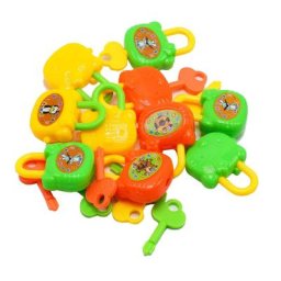 Mini serrure colorée en plastique 5 pièces avec clé jouets éducatifs pour enfants cadeau