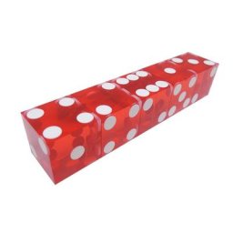 Dés de Casino avec bords et numéros de série 5 pièces de 19mm de qualité supérieure transparents