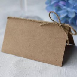 Magirich-Cartes de table vierges en papier kraft vintage 10.2x8.9 cm pour invitation de cérémonie