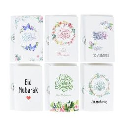 Cartes de vministériels x Eid Mubarak 18 pièces/ensemble pour le Ramadan avec enveloppes