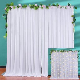 Rideau de toile de fond de mariage blanc tissu en mousseline de soie fond de photographie pour