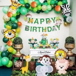 Ballon vert de décoration d'anniversaire pour garçon de 1 an décorations de fête d'anniversaire