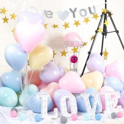 Ballons Macaron Love en latex décoration de fête de mariage ballons ronds en forme de coeur 10