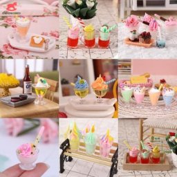 Miniature maison de courses 1:12 crème glacée au chocolat modèle standardisé beurre cuisine jeu