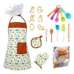 Kit de cuisine et de pâtisserie pour enfants ensemble de 20 pièces de Chef emporte-pièces pour