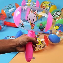 Marteau Gonflable avec Cloche Sonore pour Enfant 1 Pièce Poignée d'Animal de Dessin Animé Jouets