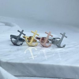 Boutons de manchette pour hommes marin ancre symbole chemise boutons bijoux en acier inoxydable