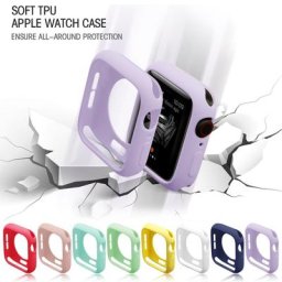 Coque en silicone souple pour Apple Watch coque de protection pour iWatch série 8 7 6 SE 5 4