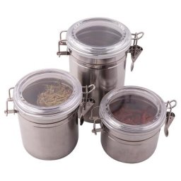 Humidificateur de tabac en acier inoxydable argenté pot étanche à l'humidité capacité de stockage