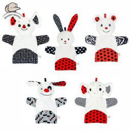 Marionnette à main douce animale pour nouveau-nés poupées interactives Montessori jouets mignons