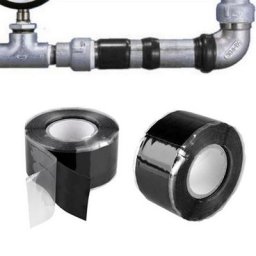 Ruban de réparation universel en Silicone noir étanche bande de réparation de tuyaux d'eau à