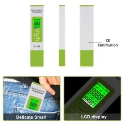 Testeur numérique de qualité de l'eau 5 en 1 TDS/EC/salinité/S.G./testeur de température pour