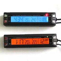Horloge Therye numérique LCD pour voiture moniteur de tension de véhicule compteur de température