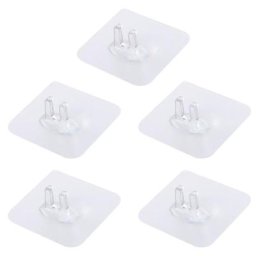 Porte-brosse à dents 5 crochets transparents support hygiénique pour rasoir