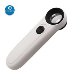 Loupe portative 40 fois 45X HD lumière LED Loupe de bijouterie outils de réparation de Circuit