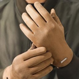 Gants thermiques d'hiver en daim 1 paire chauds coupe-vent conduite Guantes écran tactile