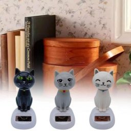 Jouet de phtaltoy solaire chat mignon ornement de tableau Prada décoration intérieure automatique